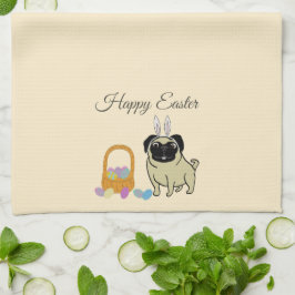 Pano De Prato Feliz Páscoa, cachorro