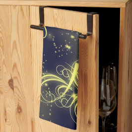 Pano De Prato Festas de Árvore de Natal Douradas Estrelas Marinh