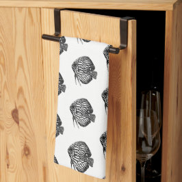Pano De Prato Fish Monochrome Tea Towel
