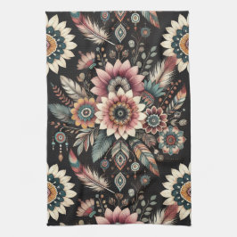 Pano De Prato Flores Boho Noturnas