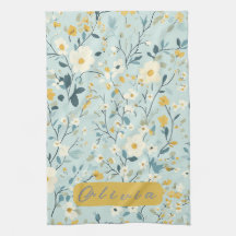 Flores brancas, verdes e vibrantes, de cor azul