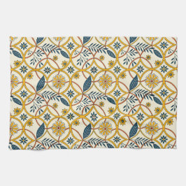 Pano De Prato Flores em círculos