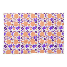 Flores Roxas E Laranja