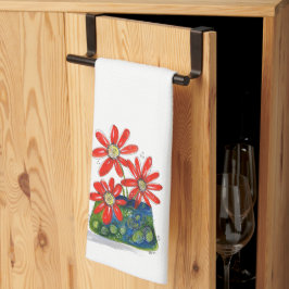 Pano De Prato Flores Vermelhas Whimsical