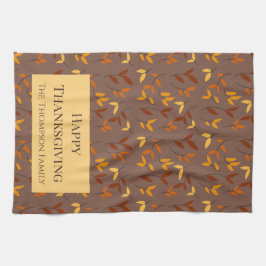 Pano De Prato Folha de outono Elegante