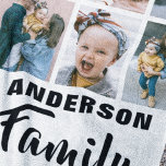 Pano De Prato Foto personalizada 5<br><div class="desc">Esta toalha de chá personalizada com na moda 5 Foto, fará uma adição de excelente a qualquer cozinha de meninos, simplesmente personalizará com suas fotografias favoritas, seu nome de família e o ano. Faria com que um preenchimento de excelente preenchesse natal, o estilo de fontes, o tamanho e a cor...</div>