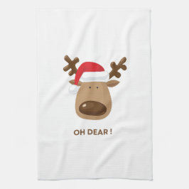 Pano De Prato Funny Reindeer Christmas Holiday Teachers Gift 