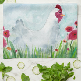 Pano De Prato Galinha e Flores