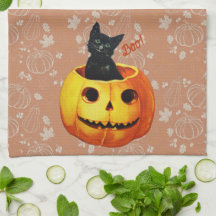 Gato de Halloween em Pumpkin