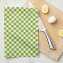 Gingham Verde Branco Simples