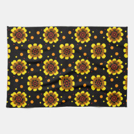 Pano De Prato Groovy 70s Daisy Flower Power Pattern