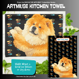 Pano De Prato GUS red chow  - ArtMuse Kitchen Towels 