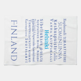 Pano De Prato Helsínquia Landmarks Kitchen Towel