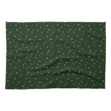 Holiday Green Yellow Stripe Star Christmas 