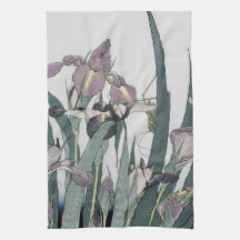 irises & Gafanhoto, Katsushika Hokusai