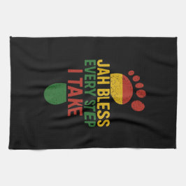Pano De Prato Jah Abençoe Cada Passo que Eu Tomo Rasta
