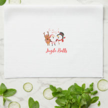 Jingle Bells com Papais noeis, Snowman e Reindeer