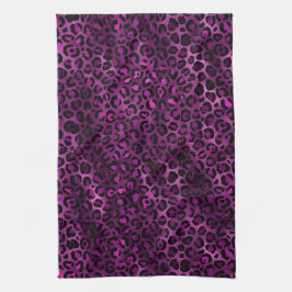 Pano De Prato Leopardo roxo e Dourado Design 3