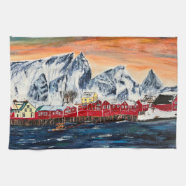 Pano De Prato Lofoten Fisheries Village Fine Art Kitchen