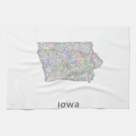 Pano De Prato Mapa de Iowa