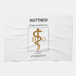 Pano De Prato Médico de Parabéns de Graduação de Osteopatia