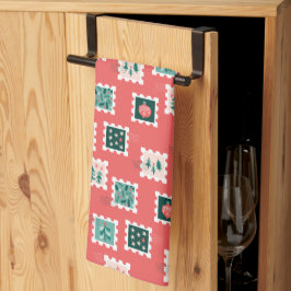 Pano De Prato Merry Holly Days Stamps