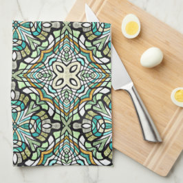 Pano De Prato Mint Green Turquoise Hip Bohemian Bali Art Motif