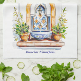 Pano De Prato Moroccan Oasis - A Culinary Journey Kitchen Towels