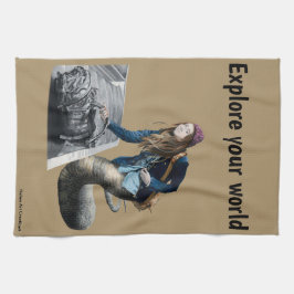 Pano De Prato Naga Explore World Viagem Fantasy Kitchen Towel