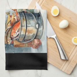 Pano De Prato Natal para os amantes da pesca