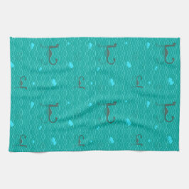 Pano De Prato Nessias Bonitas E Peixes Num Mar Azul