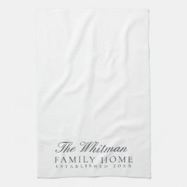 Pano De Prato Nome da família White Elegante