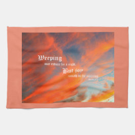 Pano De Prato Nuvens de setembro com Salmo 30:5