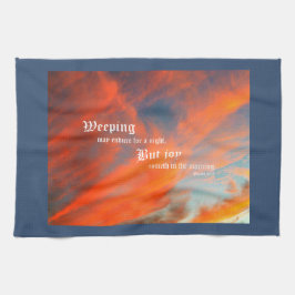 Pano De Prato Nuvens de setembro com Salmo 30:5