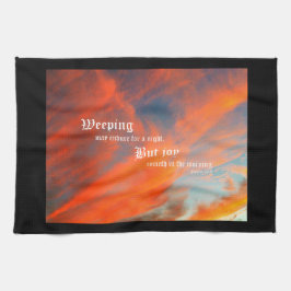 Pano De Prato Nuvens de setembro com Salmo 30:5