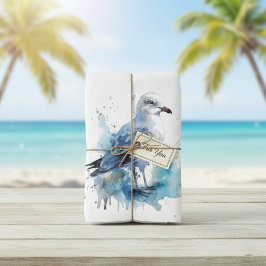 Pano De Prato Ocean Breeze: Watercolor Seagull