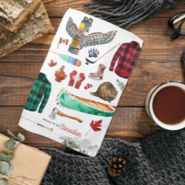 Pano De Prato Orgulho de ser canadense | Ilustração de Aquarela