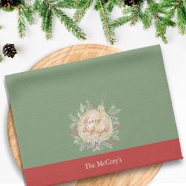 Pano De Prato Ornamento Dourado de Aquarela Elegante