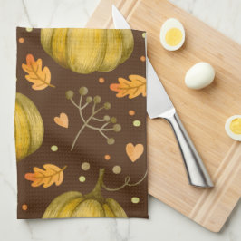 Pano De Prato Ouro Pumpkins Kitchen Towel