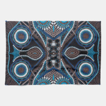 Padrão de Arte Dot em Kitchen Towel