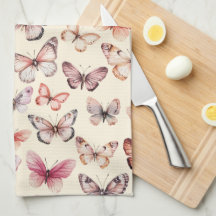Padrão de Borboleta Aquarela Elegante Presente Bon