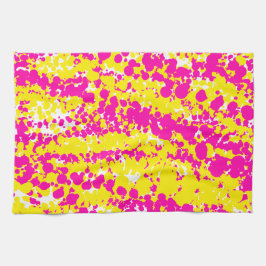 Pano De Prato Padrão de espuma rosa e amarela