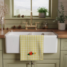 Padrão de flor silvestre simples amarelo tartan