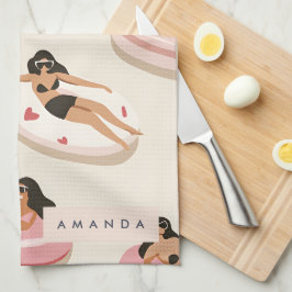 Pano De Prato Padrão de flutuação da Piscina de Verão Personaliz