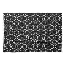 Padrão de Mandala de Pétala Preto e Branco Elegant
