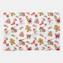 Pano De Prato Padrão de Natal sem costura