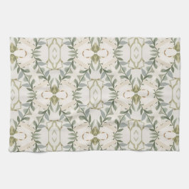 Pano De Prato Padrão Floral Neutro Elegante