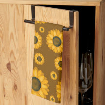 Padrão Rustic Sunflower Towel