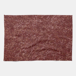 Pano De Prato Padrão Vermelho Simples de Arte de Thread de Abstr