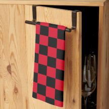 Padrão Xadrez Vermelho e Preto